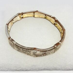 Scripture Romans 10:17 Bracelet Unisex Silver Faith Christianity Religious Bible